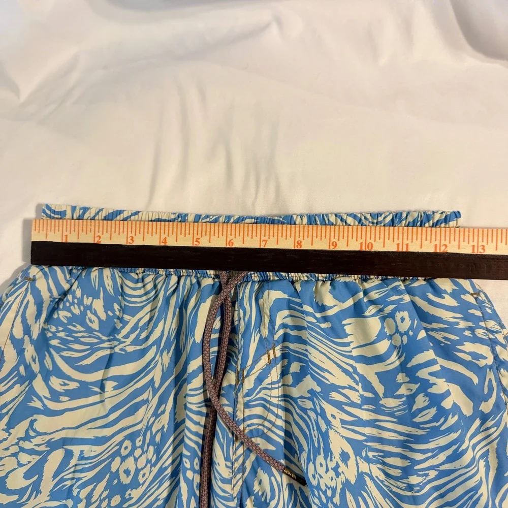 Maaji Swim Trunks Mens S Blue Abstract Animal Print Elastic Waist Board Shorts